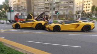 Скъпа катастрофа: Два Lamborghini Aventador се сблъскаха един с друг ВИДЕО