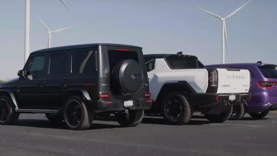 Битка на титани:  Mercedes-AMG G 63, Hummer и Dodge Durango Hellcat в бясна надпревара ВИДЕО