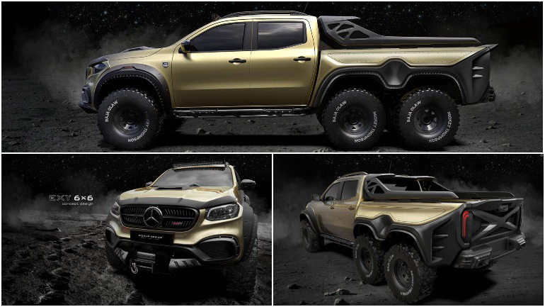 Пикапът Mercedes-Benz X-Class ще има 3 оси