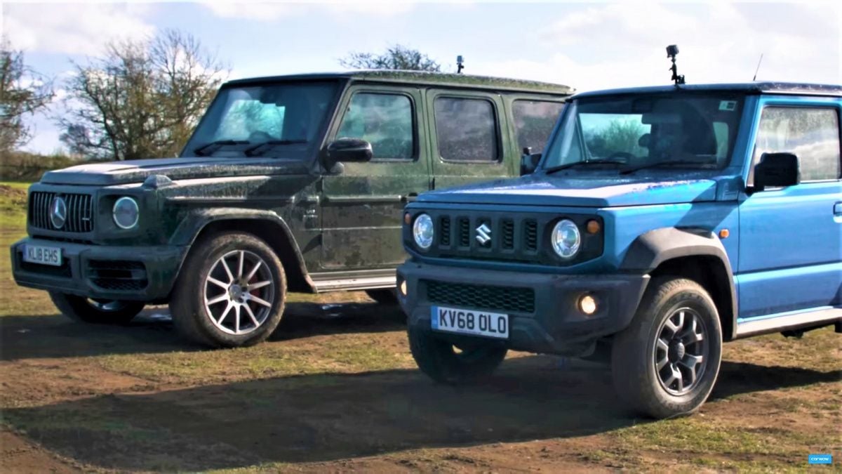 Зрелищна офроуд гонка между Suzuki Jimny и Mercedes-AMG G63 ВИДЕО