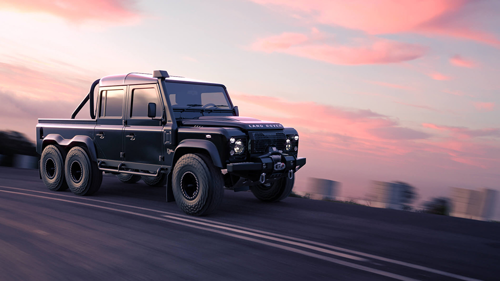 "Черната мамба": един много рядък проект на базата на Land Rover Defender" 6×6