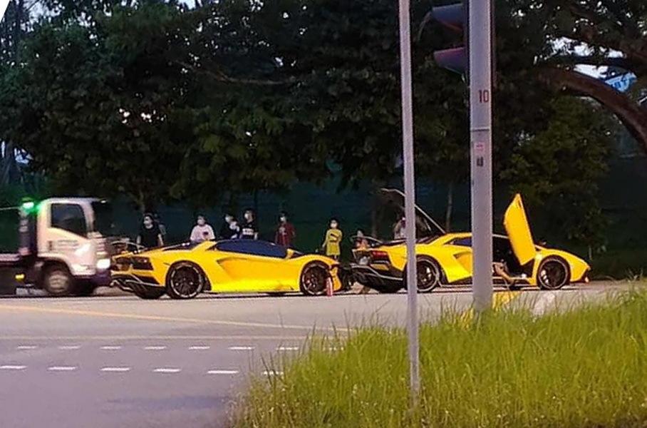 Скъпа катастрофа: Два Lamborghini Aventador се сблъскаха един с друг ВИДЕО