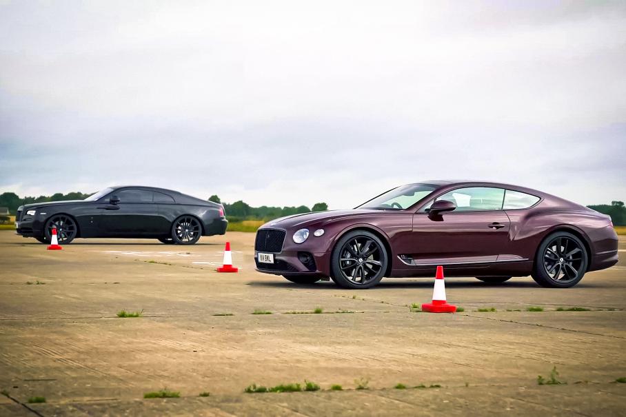 Rolls-Royce Wraith срещу Bentley Continental GT в най-скъпата драг гонка ВИДЕО