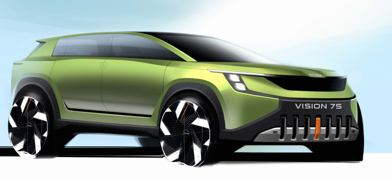 Разкриха как ще изглежда Skoda Vision 7S СКИЦИ