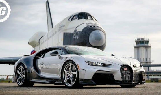 Bugatti Chiron срещу космическа совалка на NASA, ето кой е по-бърз на пистата ВИДЕО