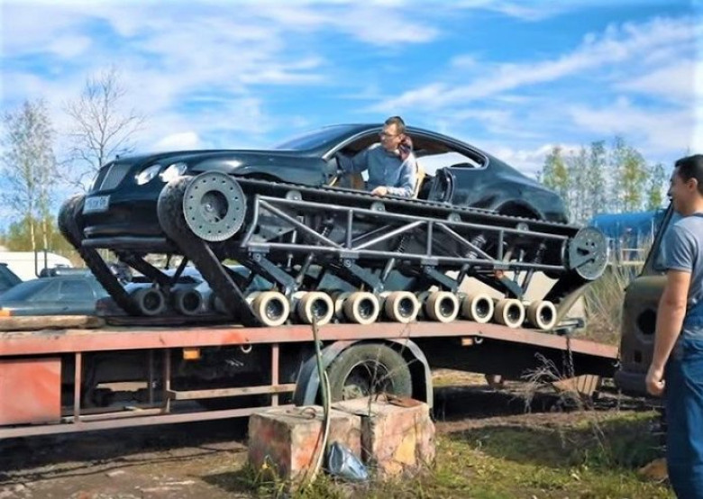 Вижте как скъпото купе Bentley бе превърнато в танк (СНИМКИ/ВИДЕО)