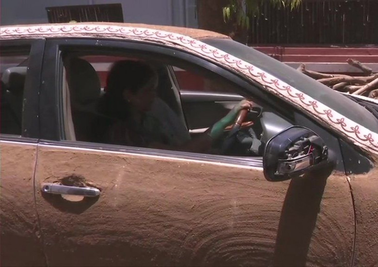 Няма да повярвате с какво тази жена намаза колата си заради горещината (СНИМКИ)