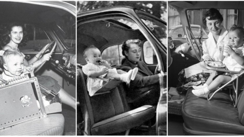 Ето как се возеха децата в колите преди много години СНИМКИ