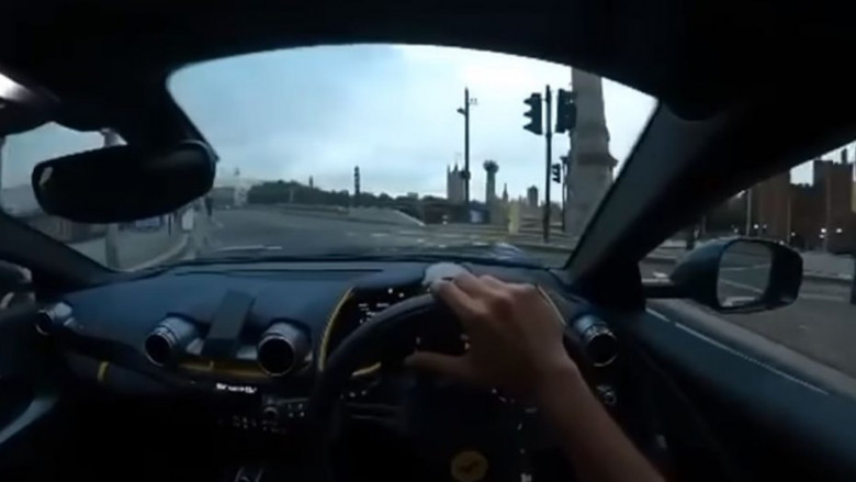 От първо лице: Шофьор катастрофира с мощното си Ferrari ВИДЕО