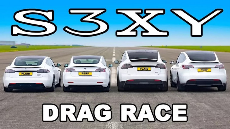 Всичките модели на Tesla участваха в S3XY драг състезание ВИДЕО