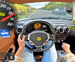 Собственик на Ferrari F430 излезе на магистрала и ускори до 310 км/ч ВИДЕО