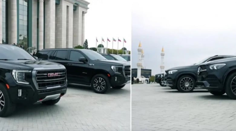 Кадиров награди командирите на силовите подразделения с луксозни автомобили ВИДЕО