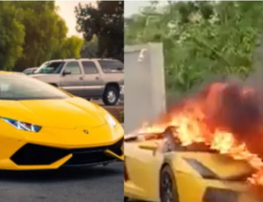 Lamborghini изгоря при спор, ето какво се е случило ВИДЕО
